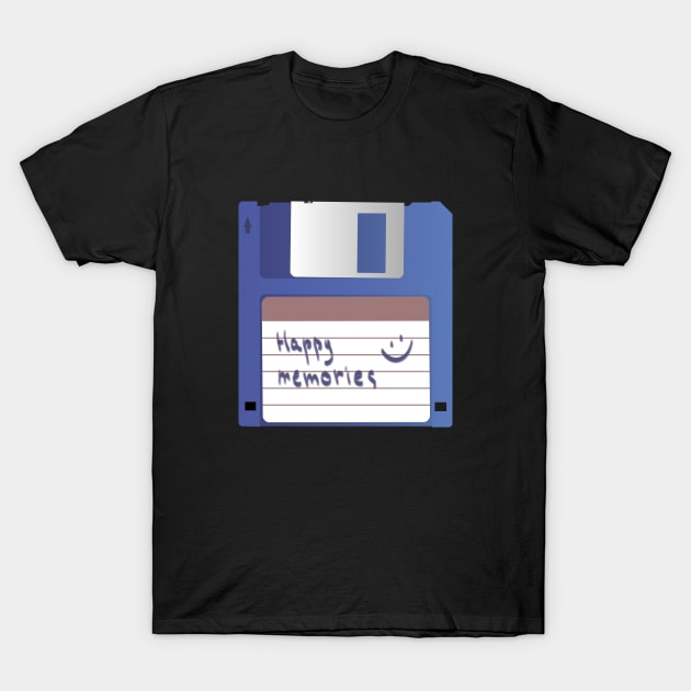 Blue Floppy Disk Nostalgia T-Shirt by NorseTech